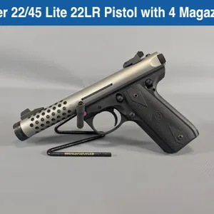Ruger 22/45 Lite 22LR Pistol with 4 Magazines and Case