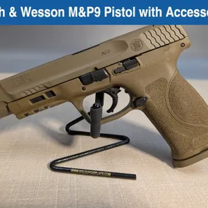 Smith & Wesson M&P9 Pistol chambered in 9mm with Accessories