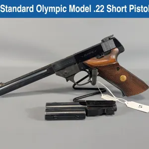 High Standard Olympic Model .22 Short Pistol with Two Barrels