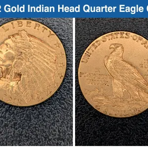 1912 Gold Indian Head Quarter Eagle Coin