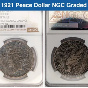 1921 Peace Dollar NGC Graded