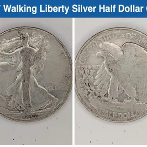 1937 Walking Liberty Silver Half Dollar Coin