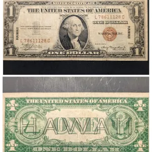 1935A Hawaii Overprint Silver Certificate