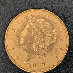 1907 Gold Liberty Head Double Eagle Coin