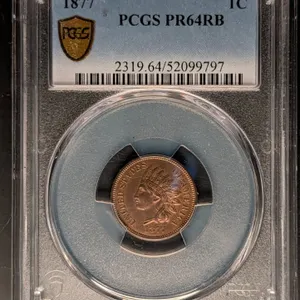 1877 Indian Head Cent, PCGS PR64RB
