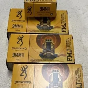 200 rnds Browning 9mm Ammo