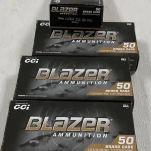 200 rnds Blazer 9mm Ammo