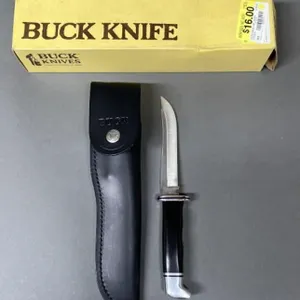 Buck 105X Knife & Leather Sheath