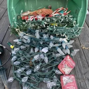 Tote Full of Christmas Lights
