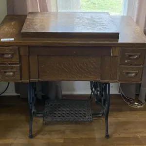 Antique Treadle Sewing Machine Cabinet