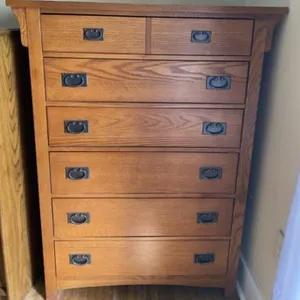 Oak Highboy Dresser