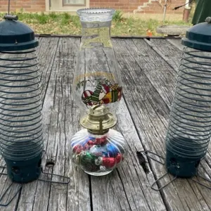 Oil Lamp and Bird Feeders