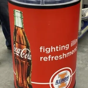 U of I Coca Cola Cooler on Rollers
