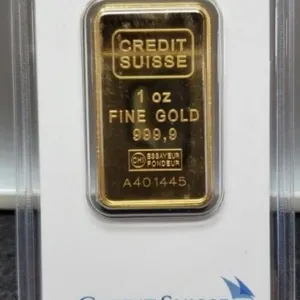 1 Troy Oz. Gold 999.9 Bar By Credit Suisse In Mint