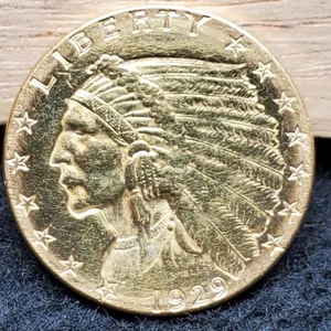1929 $2 1/2 Gold Indian Quarter Eagle BU
