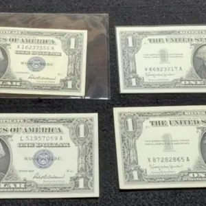 (4) 1957 $1 Silver Certificate Notes Unc.