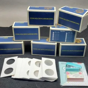 Lot w/ Over 600 2x2 Coin Flips In 7 Sizes &