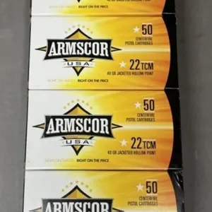 200 rnds Armscor .22 TCM Ammo