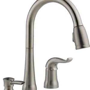 Delta Kate Brushed Nickel Kitchen Faucet with...