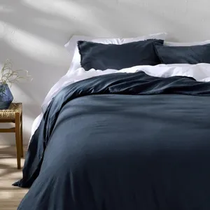 Full/Queen Heavyweight Linen Blend Duvet Cover...