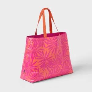 Open Story PinkCoral Reversible Tote Bag