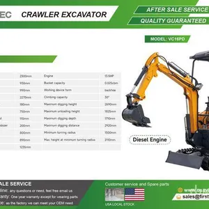 2026 VICSEC VC16PD Mini Excavator (Unused)