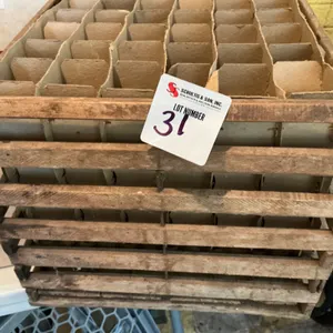 Egg antique wooden  Crate with Dividers