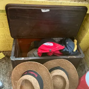 Wooden Storage Chest with Accessories