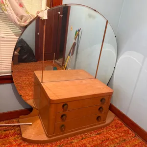 Wood Vanity with Mirror