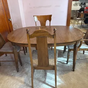 Oak Dining Table with Chairs