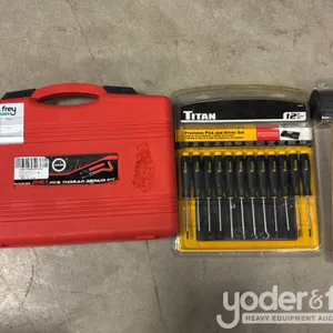 Unused Therad Repair Kit, Percision Pick and Driver Kit, Stanley 16oz Rubber Mallet 