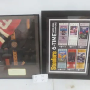 Two Framed Prints, Bobby Hull 13x17" and Steelers 14x18"