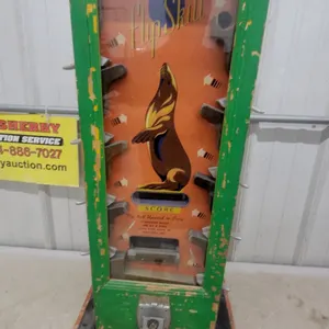 Flip Skill Coin-Operated Pinball-Style Arcade Game with Seal Graphics 1930.S Seems Complete and