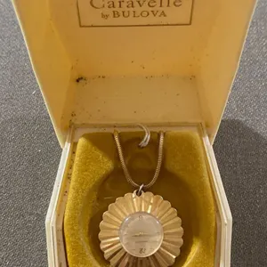 Vintage Bulova Caravelle Watch Necklace 