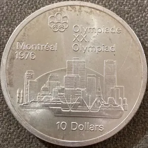 1976 Montreal Olympics $10 Coin 92.5% Silver 1.4453 Troy Ounces
