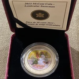 2013 50 Cent Lenticular Snowman Coin 