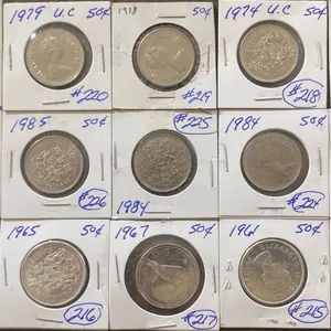 Collection of Canadian Half Dollars