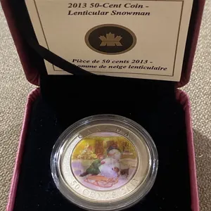 2013 50 Cent Lenticular Snowman Coin 