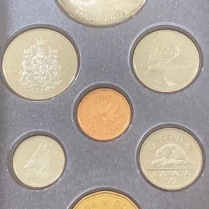 1995 Canadian Proof Set With Silver Dollar 92.5% Silver 25.175 Grams
