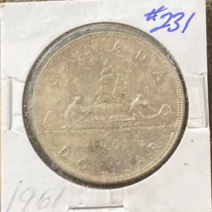 1961 Canadian Dollar 80% Silver 23.33 Grams