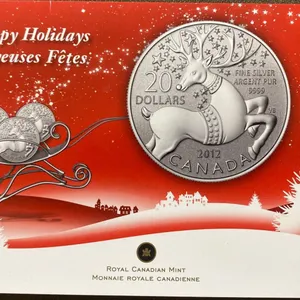 2012 $20 Magical Reindeer Fine Silver Coin 7.96 Grams