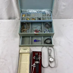 Costume Jewelry & Box