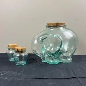Glass Elephant Jar