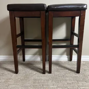 Faux Leather Bar Stools