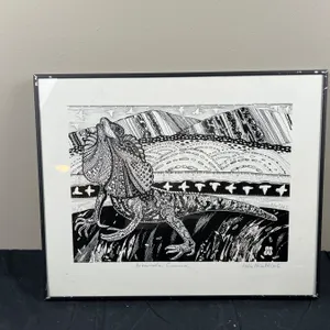 Linework Lizard by Abbie Heathcote