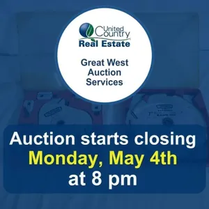Auction begins to close Monday, May 4, 2026, at 8
