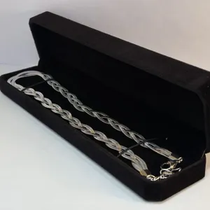 New Platinum Plated 9.0mm Twisted Necklace