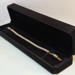 New 18K Gold Plated 4.0mm Diamond Tennis Bracelet