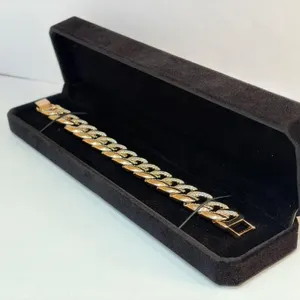 New 18K Gold Plated 14.0mm Cuban Link Bracelet