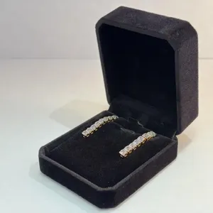 New 18K Gold Plated 4.0 TCW Diamond Tassel Earring